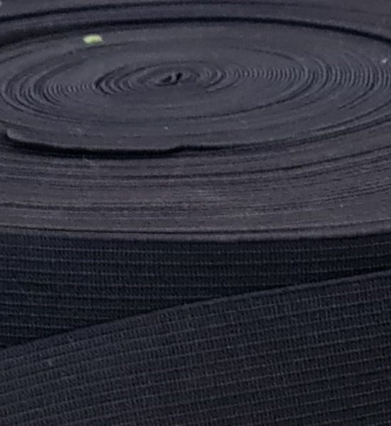 50mm Black woven elastic (Rayon.viscose) - destash (10)