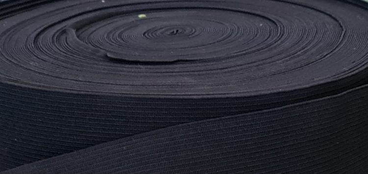 50mm Black woven elastic (Rayon.viscose) - destash (10)