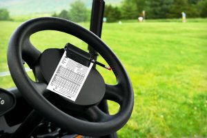 Golf score card on golf cart steering wheel - Deanna Roberts Studio (1.1)